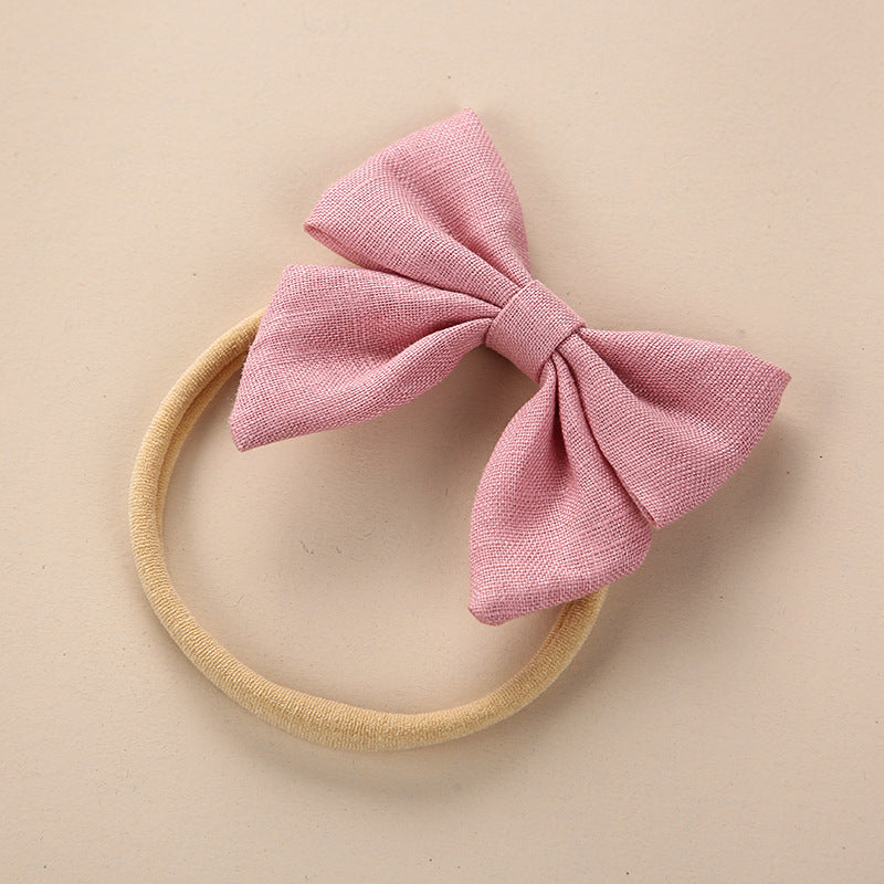 Baby Solid Color 3D Bow Handmade Elastic Headband by MyKids-USA™