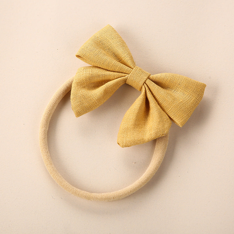 Baby Solid Color 3D Bow Handmade Elastic Headband by MyKids-USA™