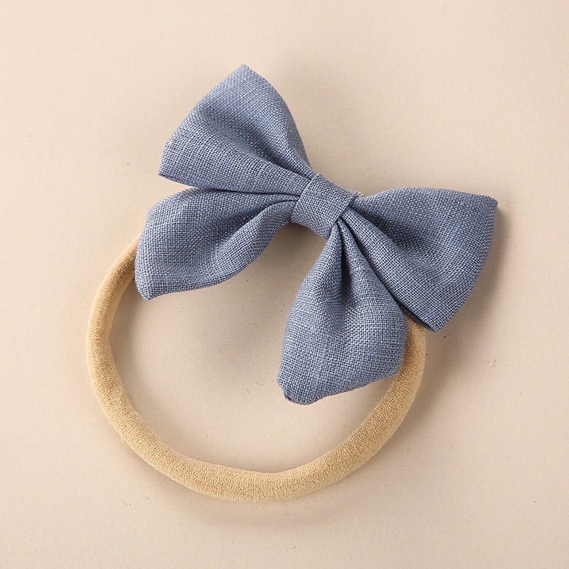 Baby Solid Color 3D Bow Handmade Elastic Headband by MyKids-USA™