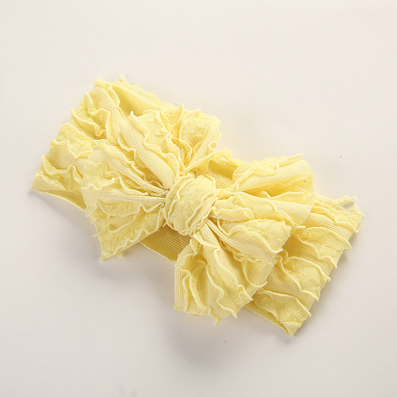 Baby Solid Color Elastic Handmade Big Bow Headband by MyKids-USA™