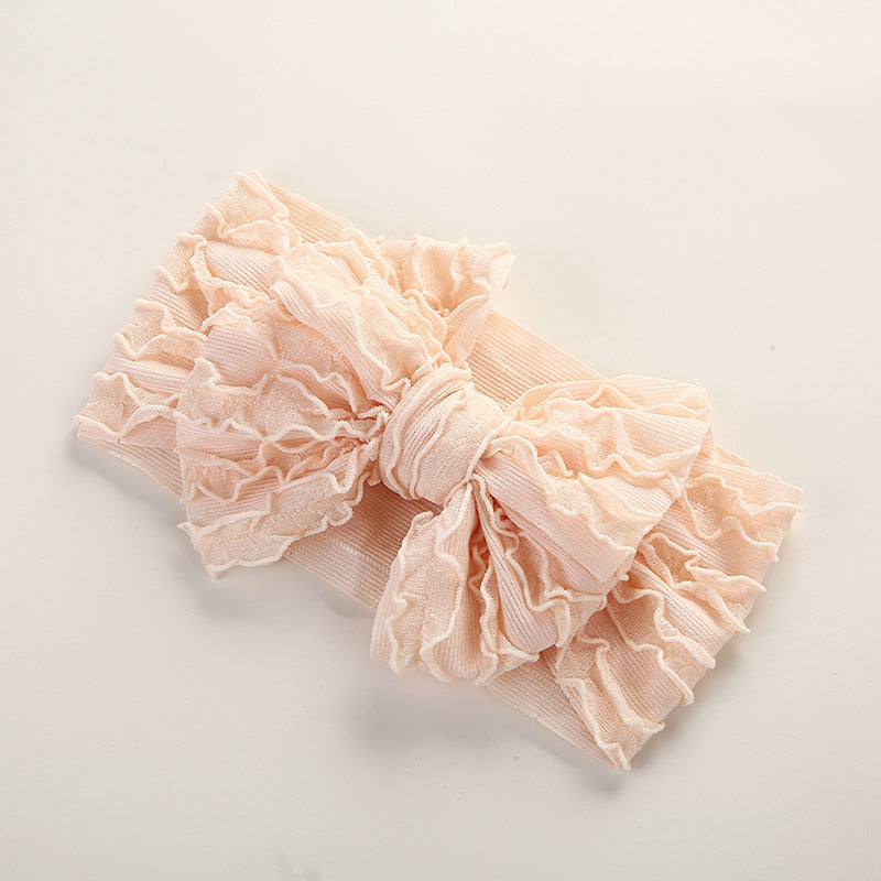 Baby Solid Color Elastic Handmade Big Bow Headband by MyKids-USA™