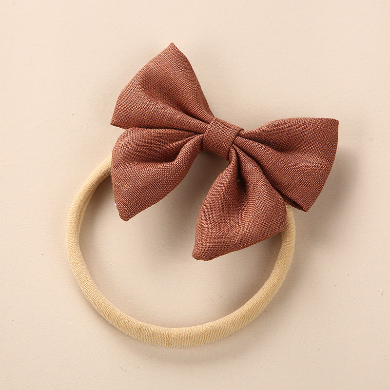 Baby Solid Color 3D Bow Handmade Elastic Headband by MyKids-USA™