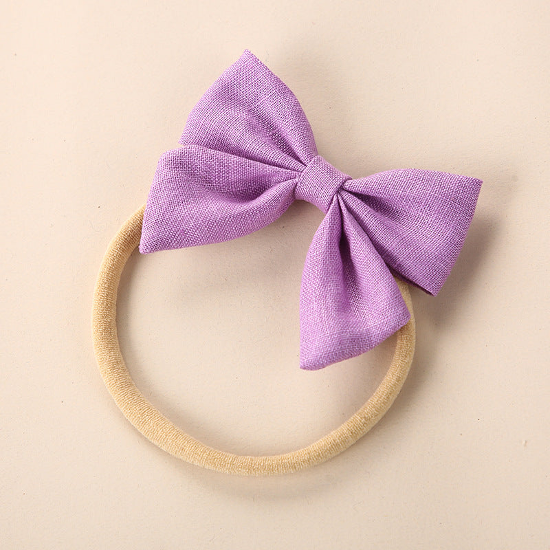 Baby Solid Color 3D Bow Handmade Elastic Headband by MyKids-USA™