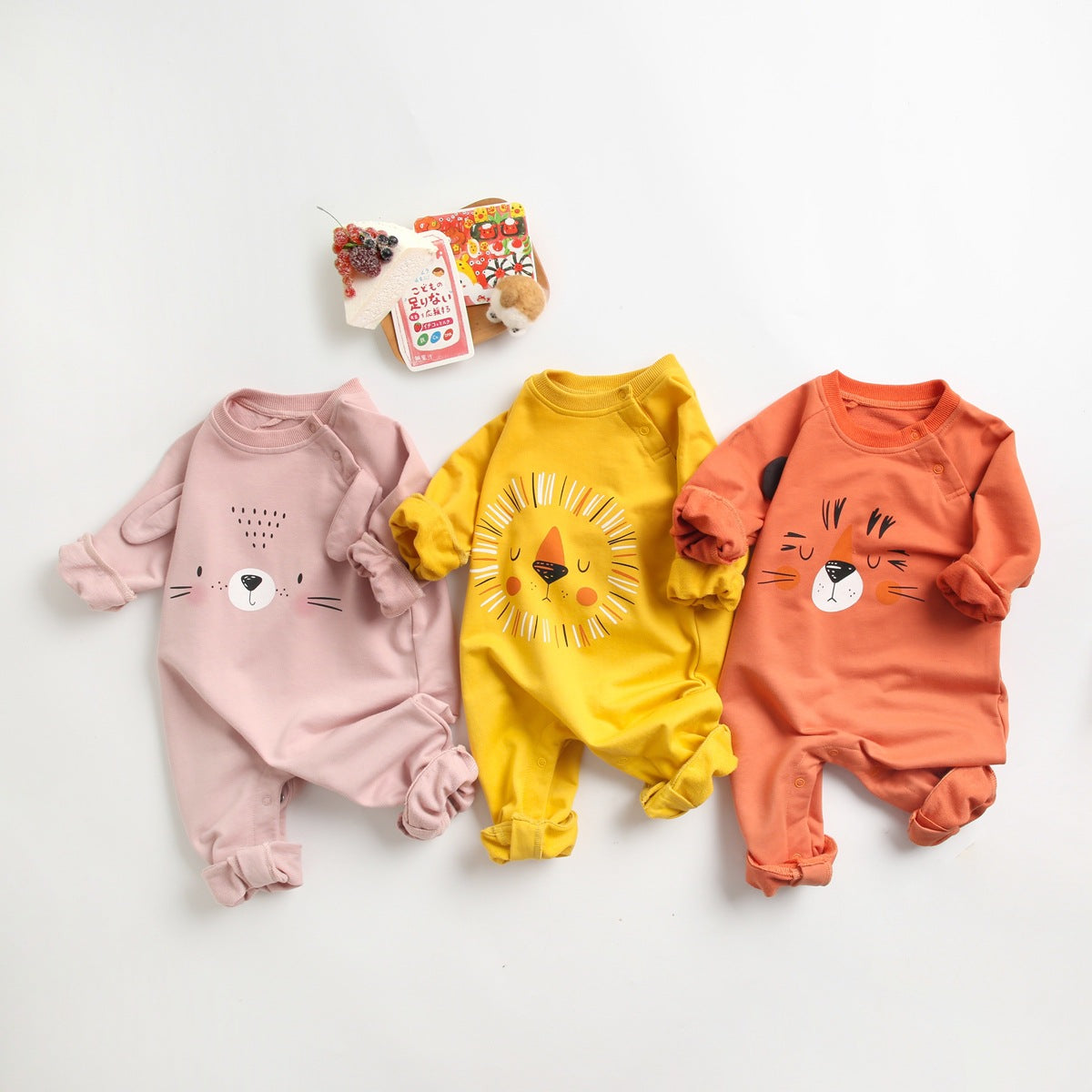 Baby Cartoon Animal Pattern Soft Cotton Long Sleeved Cute Romper by MyKids-USA™