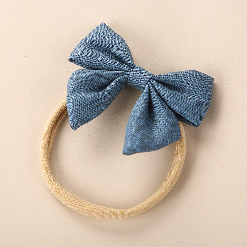 Baby Solid Color 3D Bow Handmade Elastic Headband by MyKids-USA™