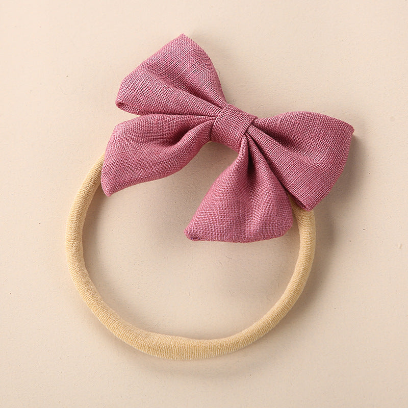 Baby Solid Color 3D Bow Handmade Elastic Headband by MyKids-USA™