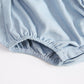 Baby Girl Square Collar Lace Design Denim Fabric Sleeveless Backless Onesies With Bow Decoration by MyKids-USA™
