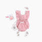 Baby Girl Square Collar Lace Design Denim Fabric Sleeveless Backless Onesies With Bow Decoration by MyKids-USA™