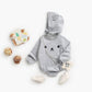 Baby 1pcs Cartoon Print Pattern Long Sleeved Cotton Triangle Onesies With Hat by MyKids-USA™