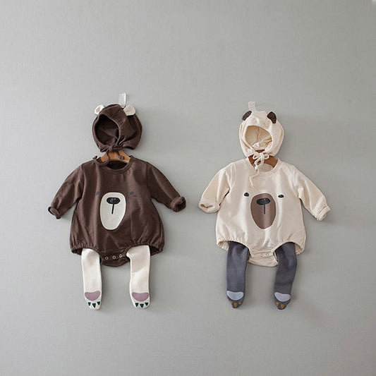 Baby 1pcs Cartoon Bear Graphic Simple Style Crotchets Jumpsuit by MyKids-USA™