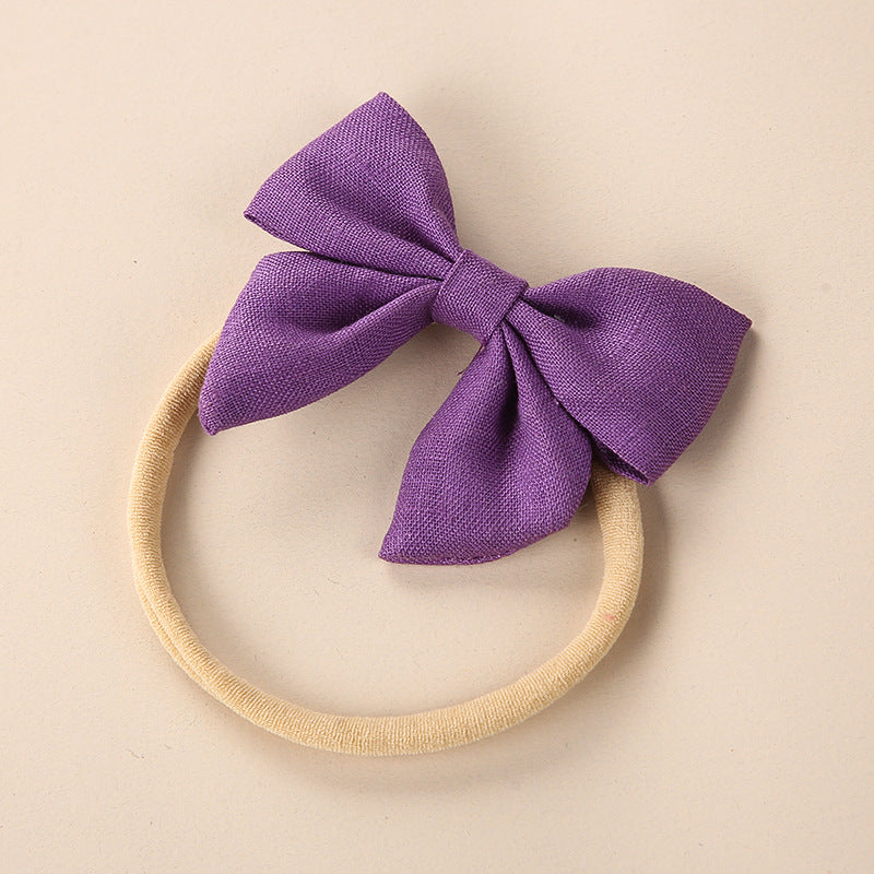 Baby Solid Color 3D Bow Handmade Elastic Headband by MyKids-USA™