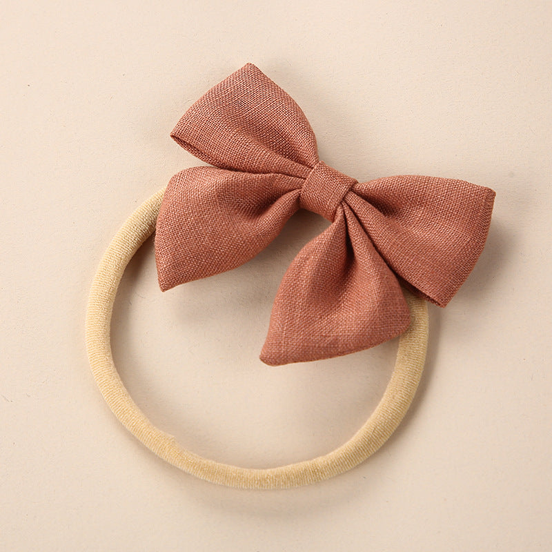 Baby Solid Color 3D Bow Handmade Elastic Headband by MyKids-USA™