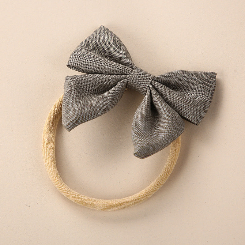 Baby Solid Color 3D Bow Handmade Elastic Headband by MyKids-USA™