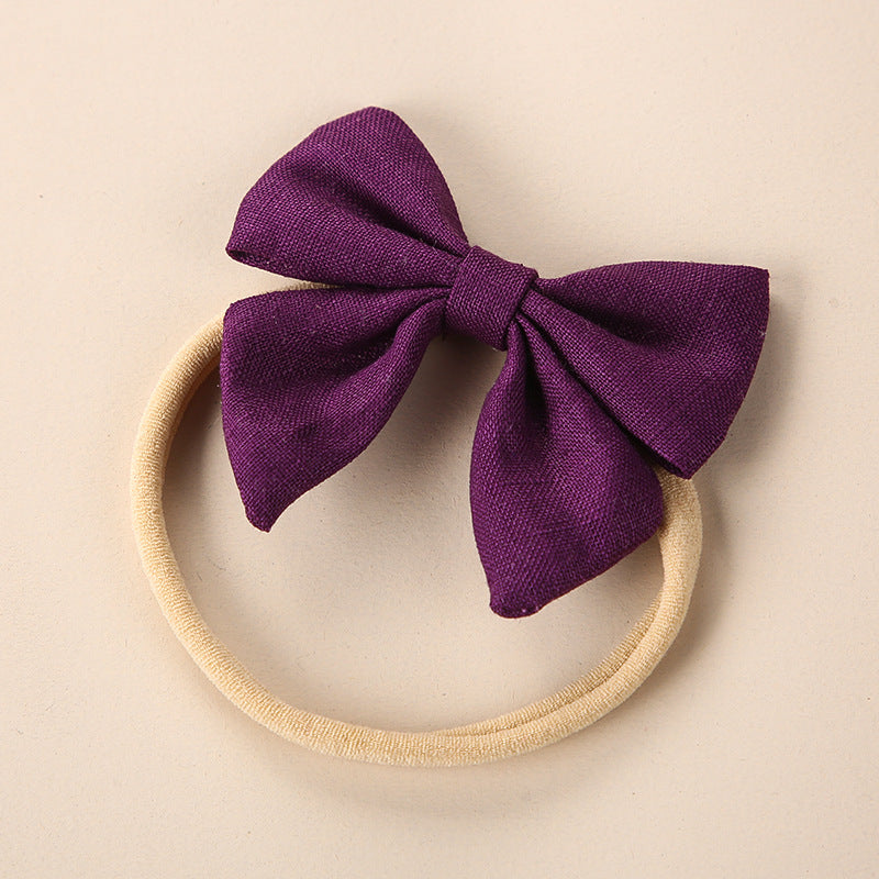 Baby Solid Color 3D Bow Handmade Elastic Headband by MyKids-USA™