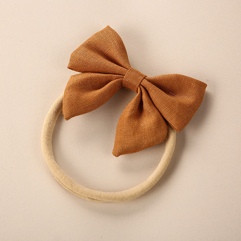 Baby Solid Color 3D Bow Handmade Elastic Headband by MyKids-USA™