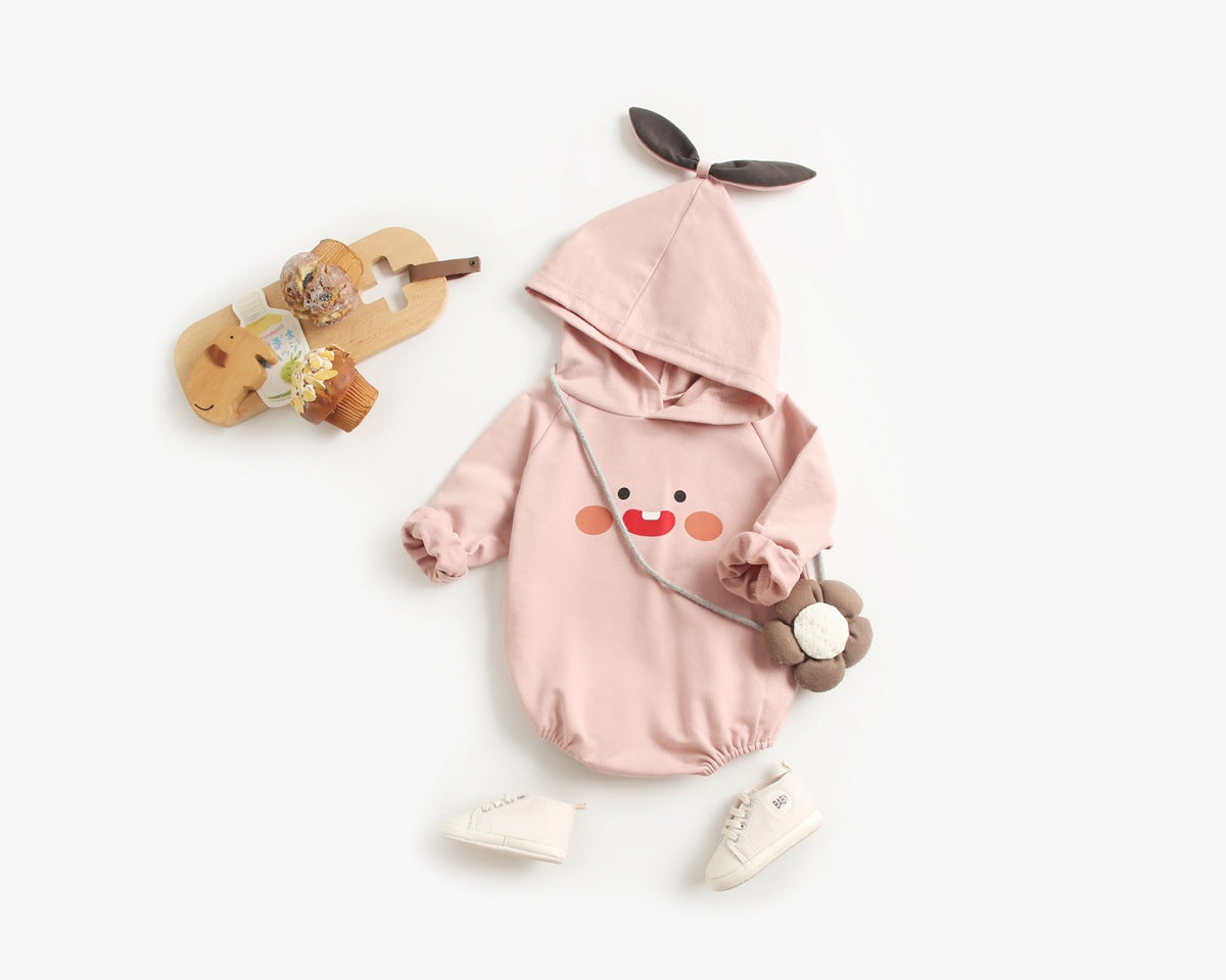 Baby Cartoon Pattern Korean Style Onesies With Hat by MyKids-USA™