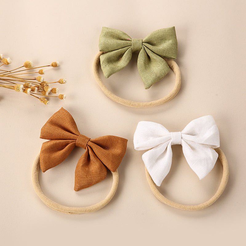 Baby Solid Color 3D Bow Handmade Elastic Headband by MyKids-USA™