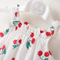 Baby Girls Floral Pattern Sleeveless Summer Rompers With Hat In Summer by MyKids-USA™