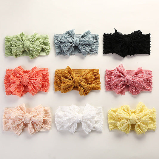 Baby Solid Color Elastic Handmade Big Bow Headband by MyKids-USA™