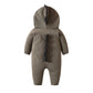 Baby Boy Solid Dinosaur Pattern Zip Design Hoodie Jumpsuit by MyKids-USA™