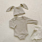 Baby Solid Color Pit Strip Fabric Long Sleeve Onesie Or Jumpsuit (Without Hat) by MyKids-USA™