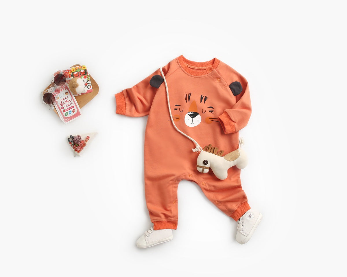 Baby Cartoon Animal Pattern Soft Cotton Long Sleeved Cute Romper by MyKids-USA™