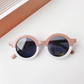 Girls Color Patchwork Design Round Frame Sunglasses by MyKids-USA™