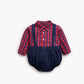 Baby Boy 1pcs Plaid Pattern False 1 Pieces Design Lapel Bodysuit Onesies by MyKids-USA™