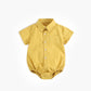 Baby Boy Solid Color Buttoned Shirt With Pockets Short Sleeve Onesies Online In Summer by MyKids-USA™