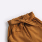 Baby Girl Solid Color Bow Tie Design Corduroy Nine Point Wide Leg Pants by MyKids-USA™