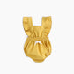 Baby Girl Square Collar Lace Design Denim Fabric Sleeveless Backless Onesies With Bow Decoration by MyKids-USA™
