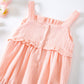 Baby Girl Floral Embroidered Pattern Lace Design Solid Color Sleeveless Onesies In Summer by MyKids-USA™