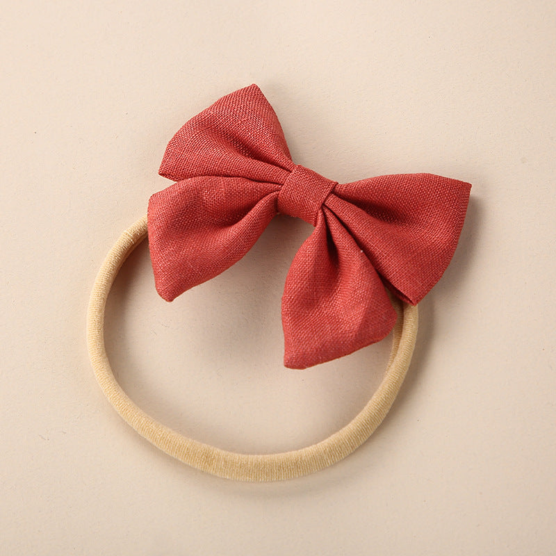 Baby Solid Color 3D Bow Handmade Elastic Headband by MyKids-USA™