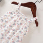 Baby Girls Floral Pattern Sleeveless Summer Rompers With Hat In Summer by MyKids-USA™