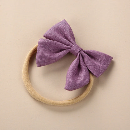 Baby Solid Color 3D Bow Handmade Elastic Headband by MyKids-USA™