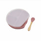 Baby Silicone Compartment Plate With Wooden Spoon by MyKids-USA™