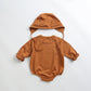 Baby 1pcs Cartoon Print Pattern Long Sleeved Cotton Triangle Onesies With Hat by MyKids-USA™