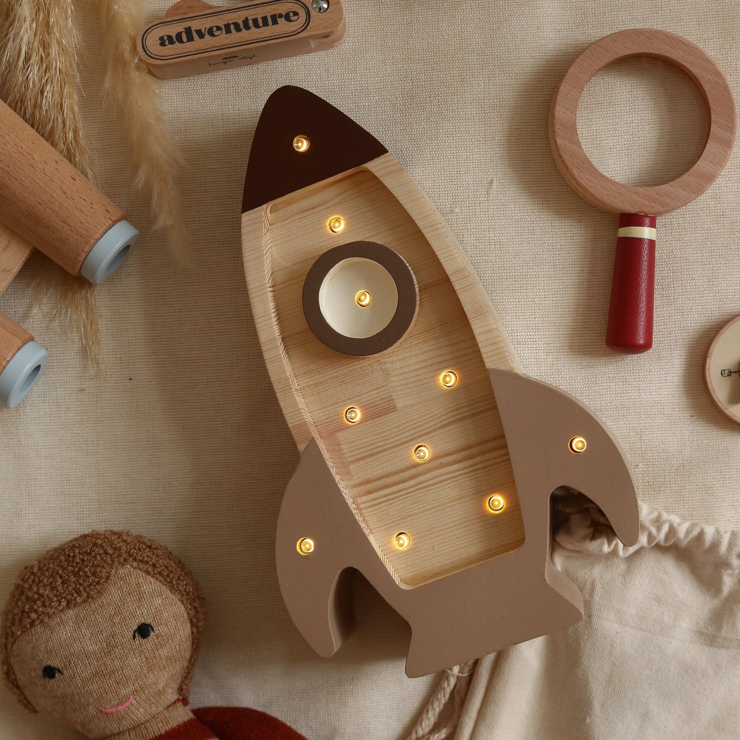 Little Lights Mini Rocket Ship Lamp by Little Lights US