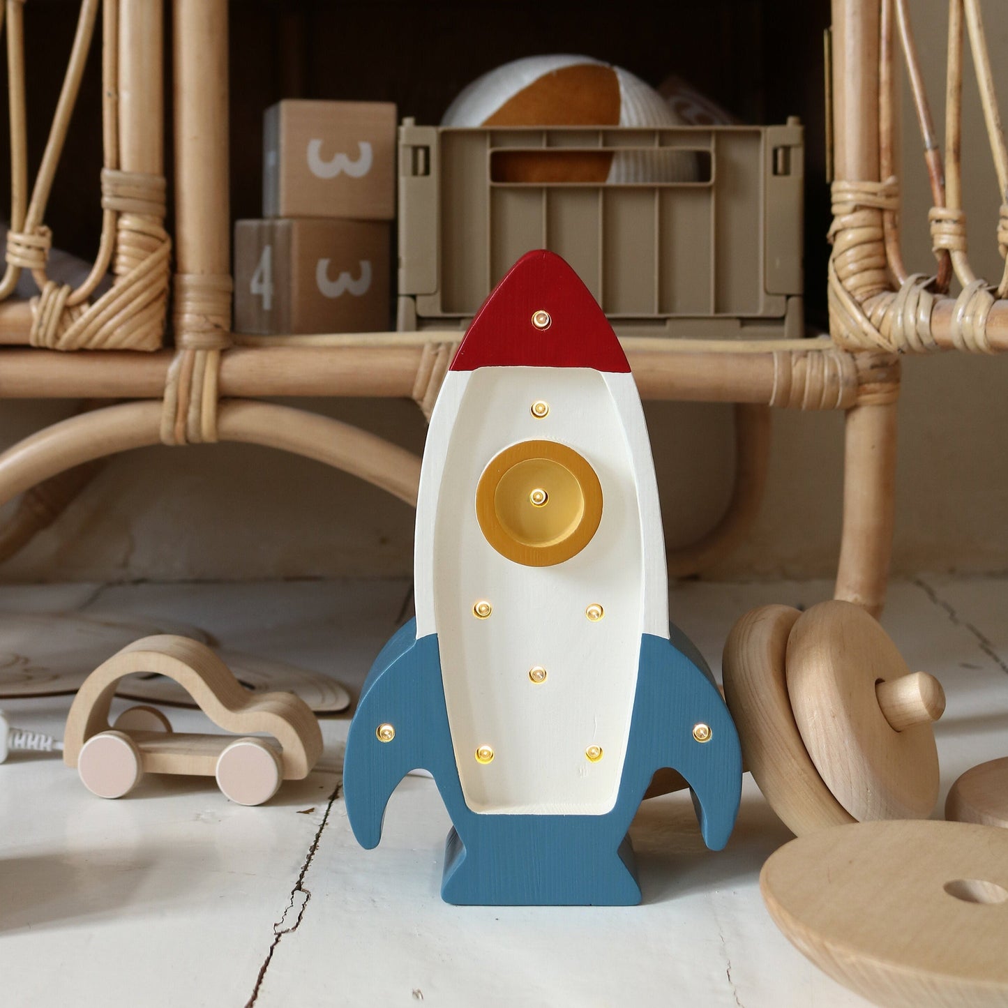 Little Lights Mini Rocket Ship Lamp by Little Lights US