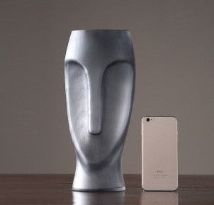 European Creative Modern Face Glass Vase by Blak Hom