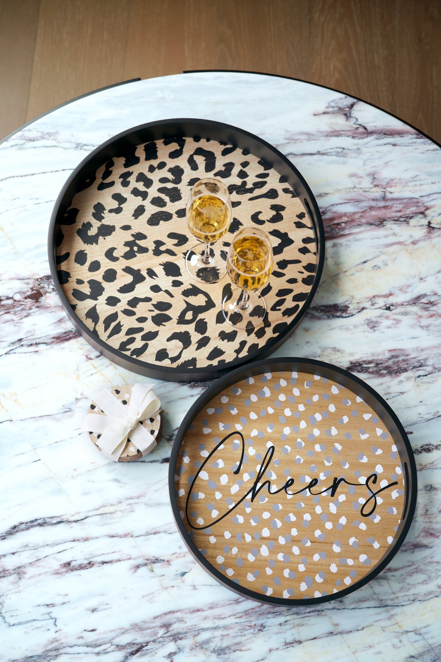 Leopard Tray, Black by Shiraleah