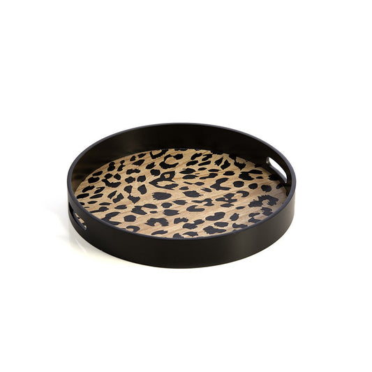 Leopard Tray, Black by Shiraleah