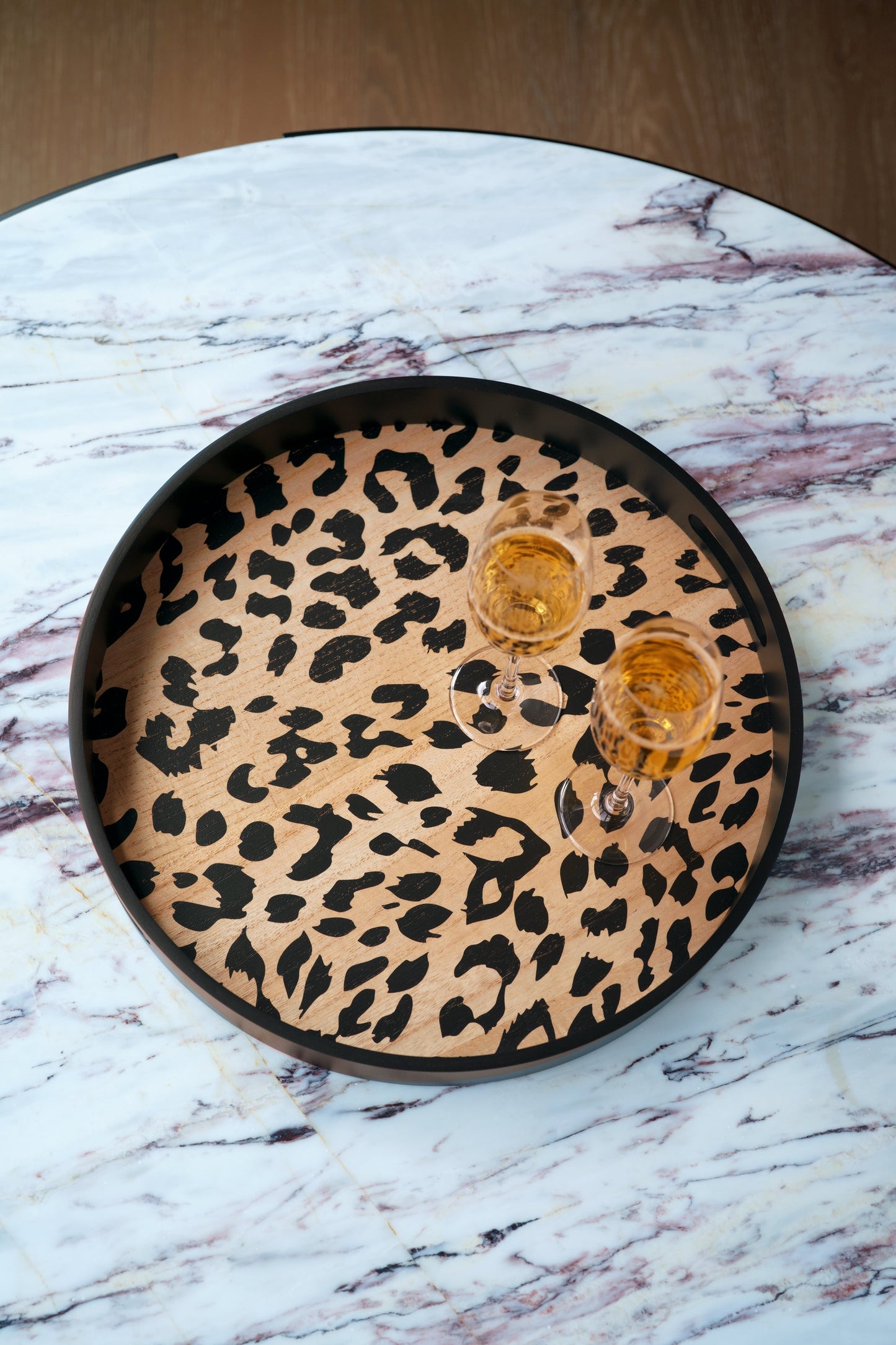 Leopard Tray, Black by Shiraleah