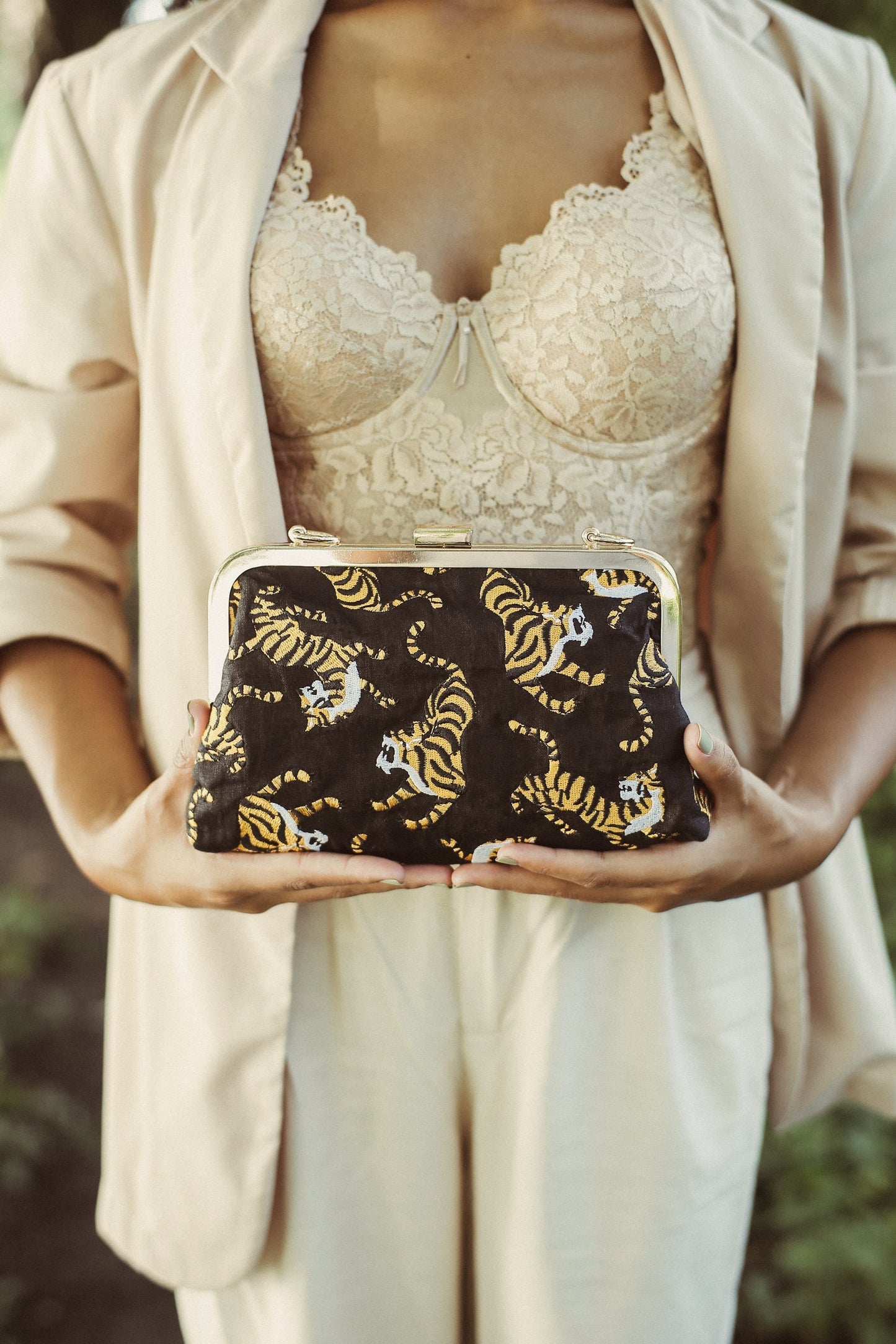 Sumatran Tiger Clutch in Black by BrunnaCo