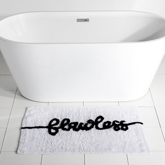 Shiraleah "Flawless" Bath Mat, White by Shiraleah