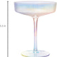 Iridescent Ribbed Champagne Colored Cocktail Glasses - by The Wine Savant