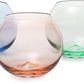 Rainbow Colored Stemless Wine Glasses (Set of 6)- by The Wine Savant
