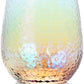 Lustered Iridescent Stemless Wine Glasses 15oz (Set of 4) - by The Wine Savant