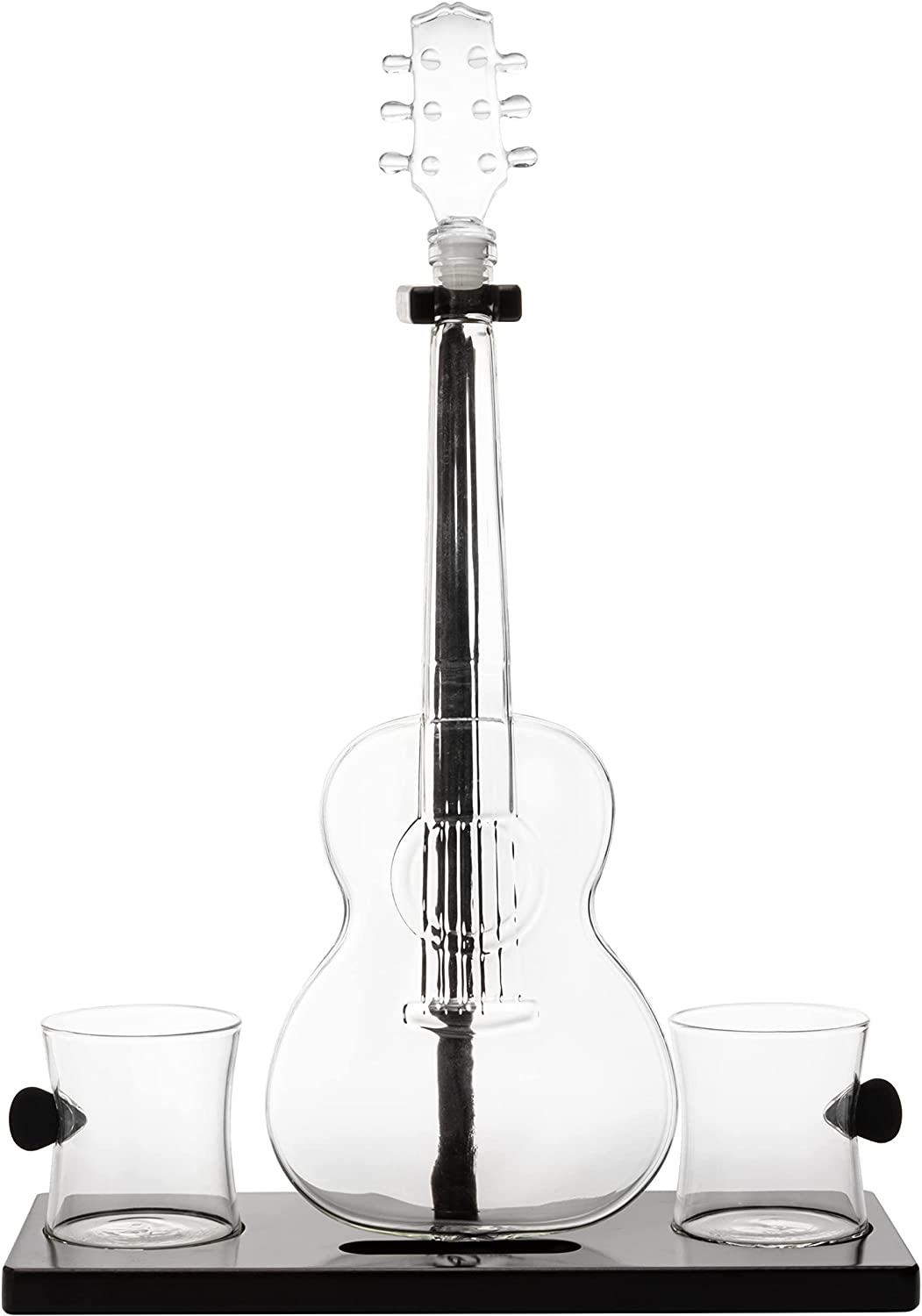 Guitar Decanter, Mahogany Base 1000 ML - by The Wine Savant