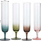 Tall Muted Colors Champagne Flutes 10" Stemmed (Set of 4) - by The Wine Savant